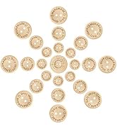 150pcs Pinowu Wooden Buttons (15-20-25mm) Handmade with Love Round Craft Décor 2 Holes Wood Sewin...