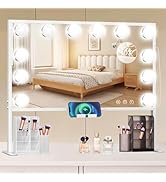 BESTOPE PRO Vanity Mirror with Lights, Height &amp; Brightness Adjustable Hollywood Mirror, Makeup Mi...
