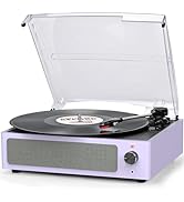 Record Player for Vinyl All-in-one Turntable with Speakers Belt-Driven Turn Table 3-Speed 3 Size ...