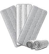 HiBaby Flat Mop Pads, 3 Pack 13" X 4.9" Microfiber Mop Pad/Refill/Head, Mop Pads Washable Microfi...