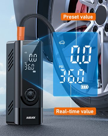 Tire Inflator Portable Air Compressor with Tire Gauge Pressure