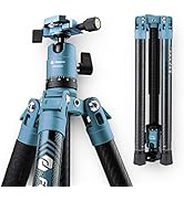 Fotopro Carbon Fiber Tripod 60 Inch 360 Degree Ball Head Quick Release Plate Lightweight Camera T...