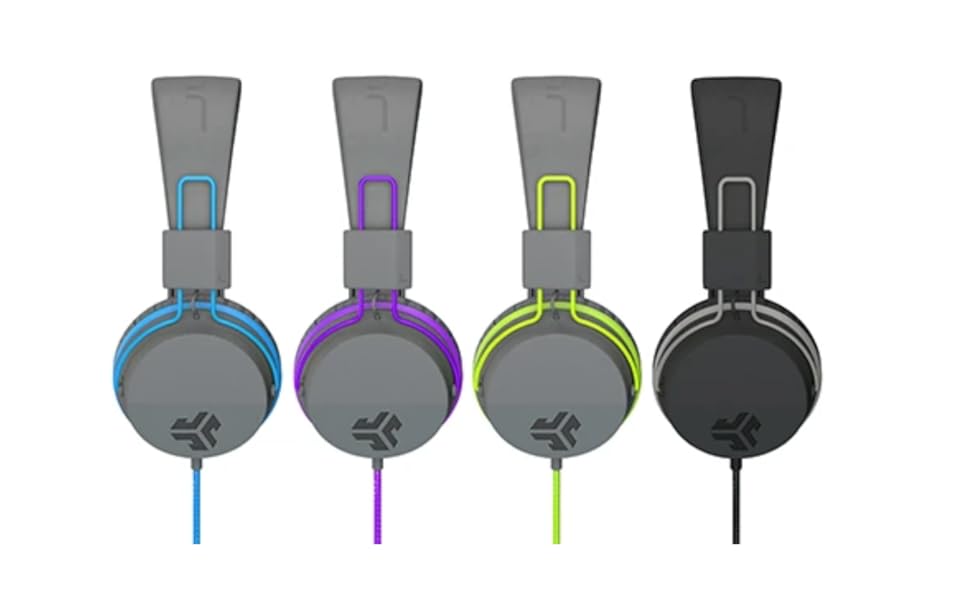 JLab Audio neon headphones over-ear with wire