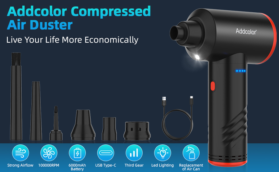 ADDCOLOR COMPRESSED AIR DUSTER