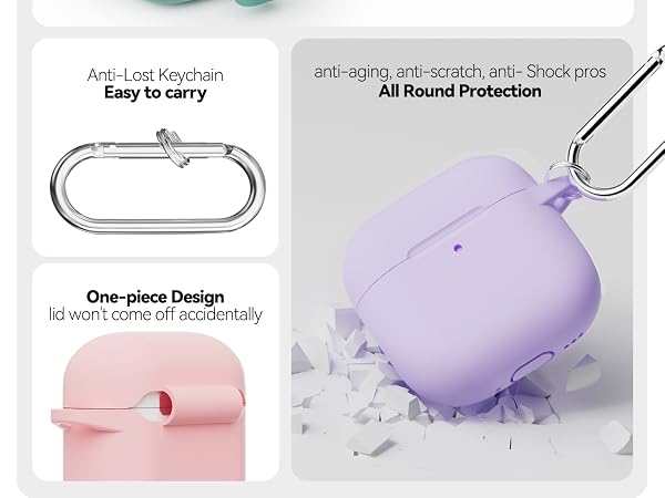 Soft Silicone Protective Case for Apple AirPods 4th Generation Case for Women Men
