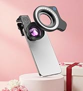 APEXEL Professional Macro Photography Lens with Fill Light for Smartphone, Macro Lenses for iPhon...