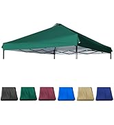 JANCANOPY 10x10 Canopy Replacement Top with Air Vent Silver Coated for Straight Leg Canopy Frame,...