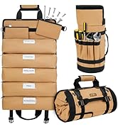 Tool Bag,Large Roll Up Tool Bag Organizer,13 Pockets Tool Roll Storage Pouch,Heavy Duty Portable ...