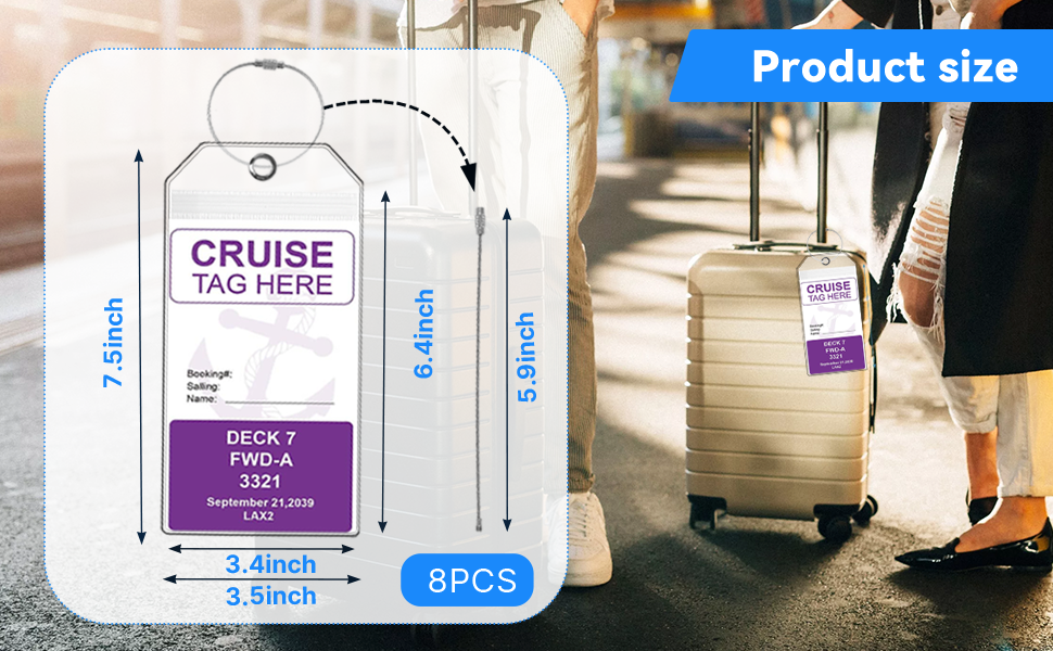 8-Pack Luggage Tag