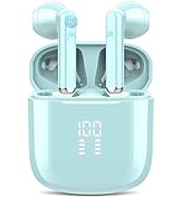 OYIB Wireless Earbuds, Bluetooth 5.3 Headphones Clear Call with ENC Mic, 25Hrs Playtime with LED ...