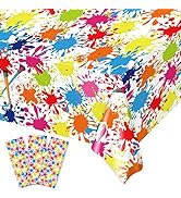 gisgfim 3 Pcs Art Paint Tablecloth Party Supplies Art Theme Birthday Party Decorations Creative A...