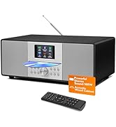 MS4+ CD Player I FM Radio I HiFi System I Bluetooth I Powerful Stereo System I Acoustic Wood Cabi...