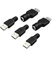 IMIYORE USB to DC Adapter 5.5mmx2.1mm Female to USB Male DC Connector 12V 3A Adaptor 5 pcs