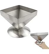DOERDO Stainless Steel Pyramid Food Mold Cooking Shaper for Home &amp; Restaurant, 5.9"x4.5"