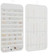 DonYeco Hanging Jewelry Organizer Storage, 40 Pockets 36 Hooks Necklace Earring Necklace Bracelet...