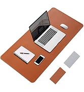 YXLIILI Mouse Pad 31.5X15.8Inch XXL Large Desk Pad Dual-sided PU Leather Desk Protector Blotter E...