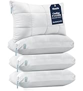 Nuzzle Pillows Standard Size Set of 4 Cooling Adjustable Pillows for Side Sleepers, Luxury Hotel ...