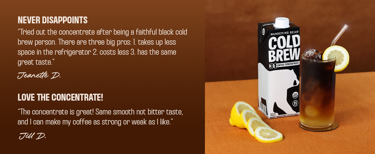 Wandering Bear Cold Brew 3 in 1 concentrate