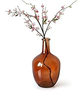 Bfttlity Clear Glass Vase Tall Farmhouse Vase for Branches Glass Vases for Centerpieces in Home D...