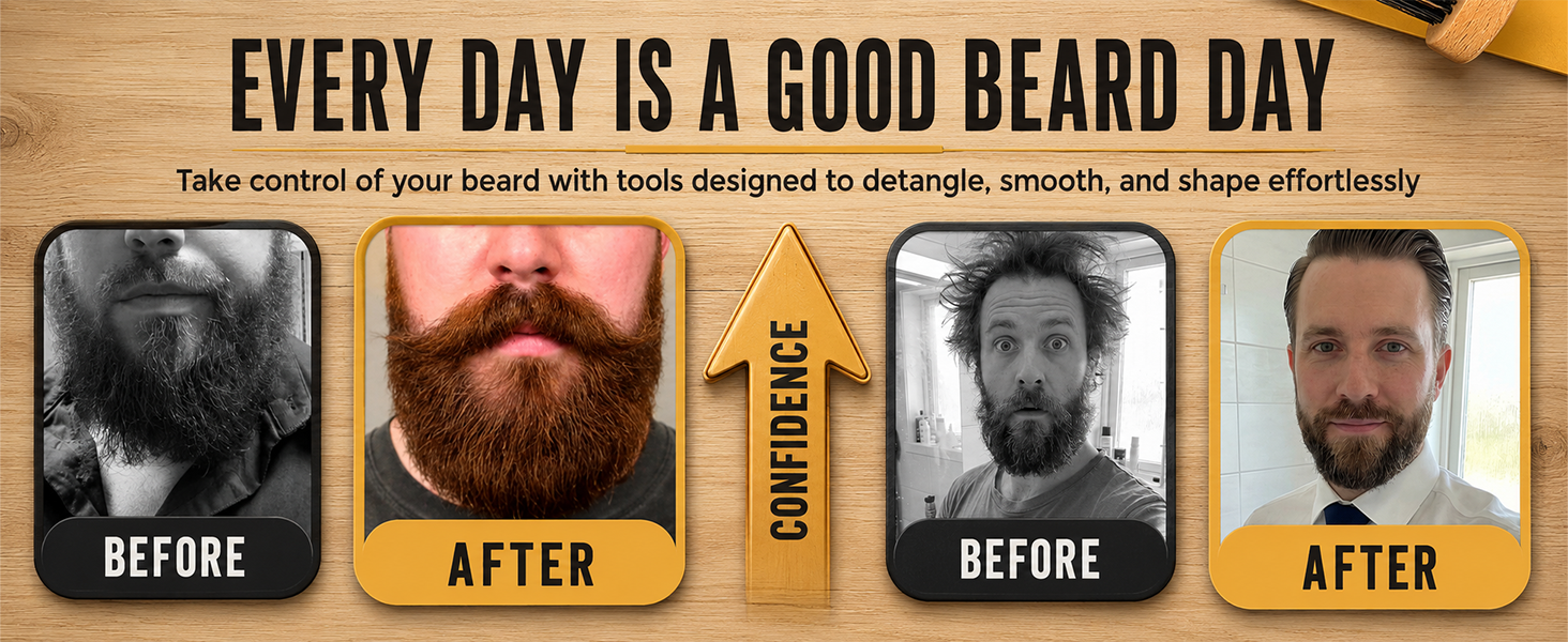Beard Brush and Comb