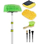 3-10ft Car Wash Brush with Long Handle, Car Cleaning Kit with Aluminium Telescoping Pole, Scratch...