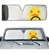 Windshield Sun Shade Windshield Shade Compatible with Jeep Wrangler TJ JK JL &amp; Gladiator JT|Heat ...