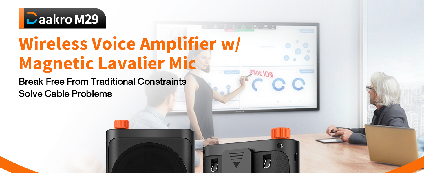 Daakro Wireless Voice Amplifier for Teachers Classroom Speech/Tour Guides/Coaches Yoga Fitness
