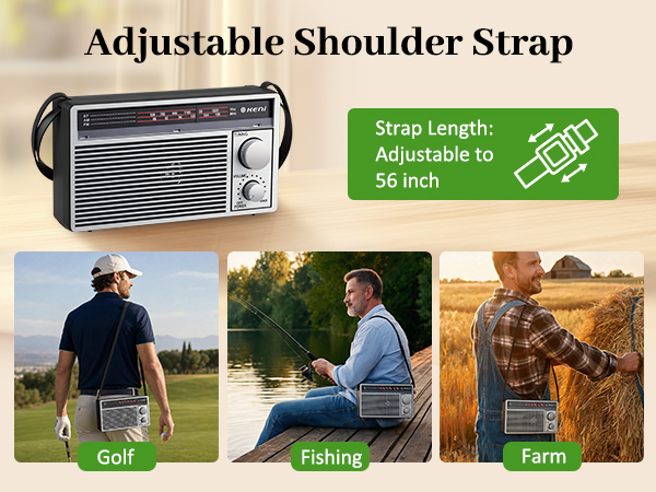 G Keni Portable AM/FM Radio Portable with Bluetooth
