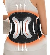 IKEEPFIT Cordless Heating Pad with Massager for Back Pain Relief: MAXwarm4.0, Portable Heated B...