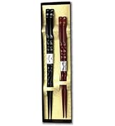 Premium Japanese Chopsticks Reusable 2prs Set [Made in Japan] Featuring Mother of Pearl Inlay and...