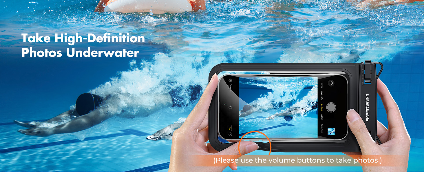 Crystal clear window, ensures the camera and other functions work properly while underwater