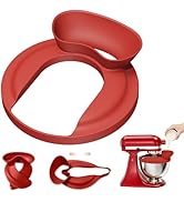 Maireien 2 in 1 Silicone Splash-Proof Flour Funnel, Splash Guard Cover for KitchenAid 4.5-6Qt Mix...