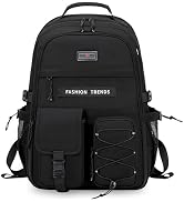 Lohol Multi-Pocket Backpack with 15.6 inch Laptop Compartment, Water Resistant Bookbag for School...