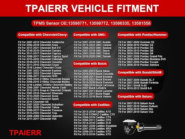 tpaierr tpms tire pressure sensor