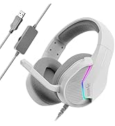 MARVO USB Gaming Headset with Mic, Wired Headphone with Surround Sound, Noise Canceling Gaming He...
