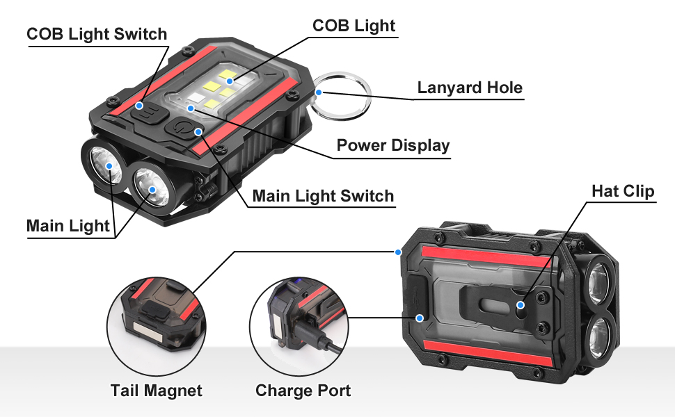 8 Modes Pocket Flash Light