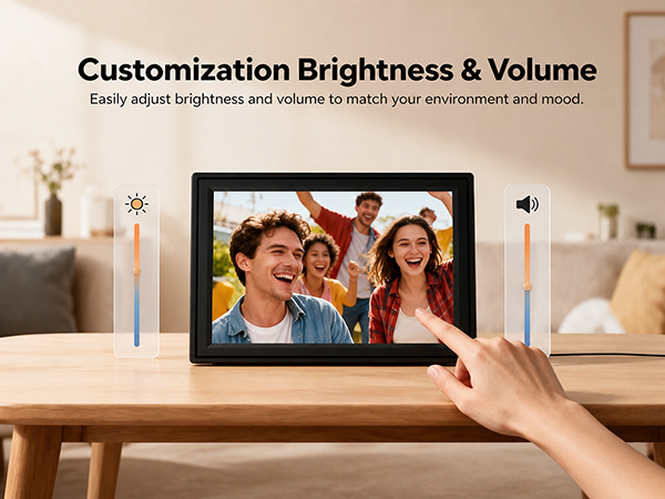 Adjust the volume and brightness by yourself