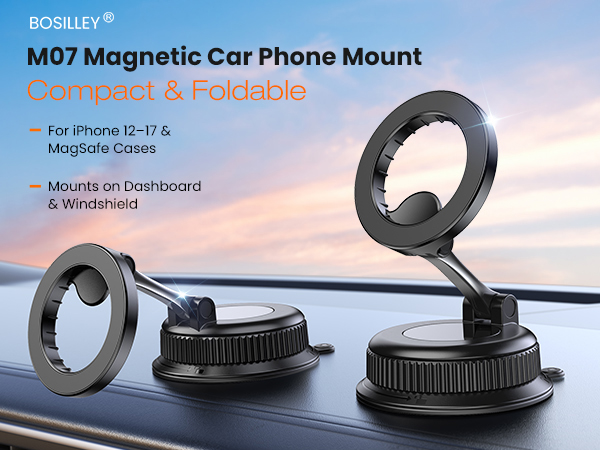 Magnetic car phone mount