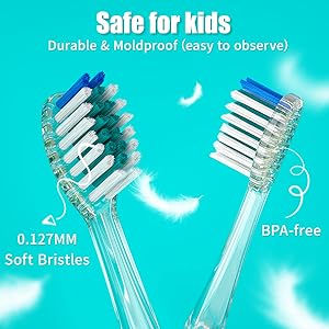 kids sonic toothbrush replacement heads