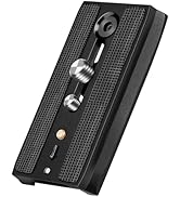 VICTIV Quick Release Plate for Fluid Head Camera Tripod, Universal QR Plate with 1/4" and 3/8" Screw