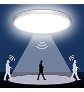 DODOPEN Motion Sensor Ceiling Light Wired - 12 Inch Motion Activated Flush Mount Lighting Fixture...