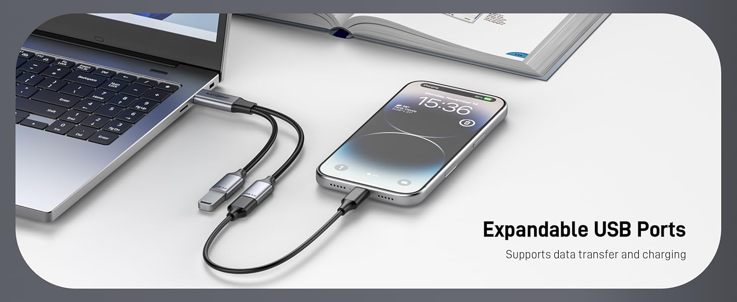 USB 3.0 Splitter 1 in 2 Out Cable