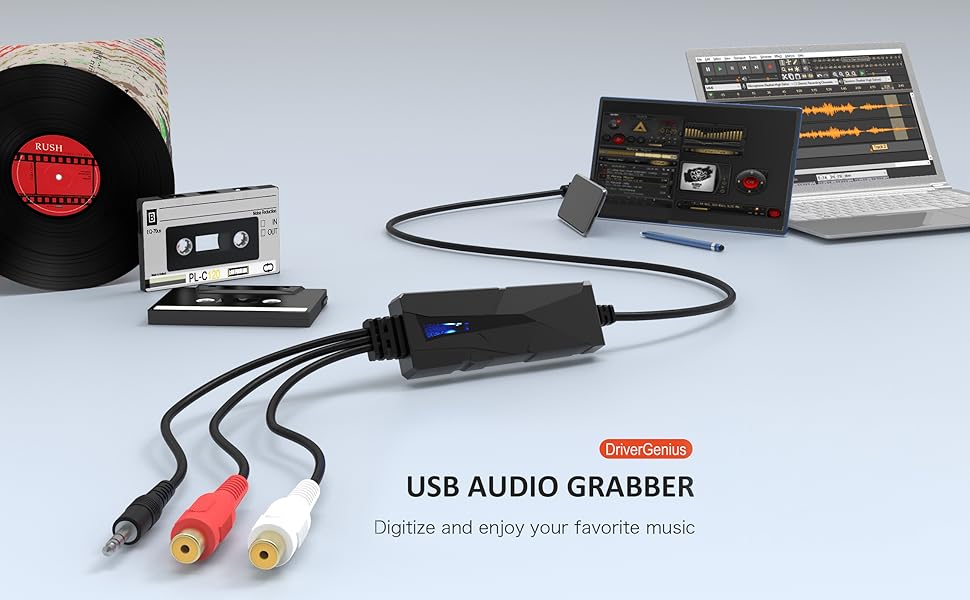 usb 2.0 audio capture card device usb audio adapter cassette to mp3 pc converter