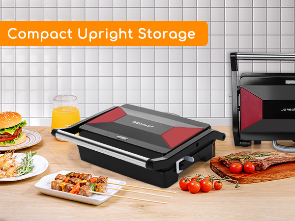 Panini Press Grill, Aigostar 1000W Sandwich Maker Easy to Storage &amp;amp; Clean