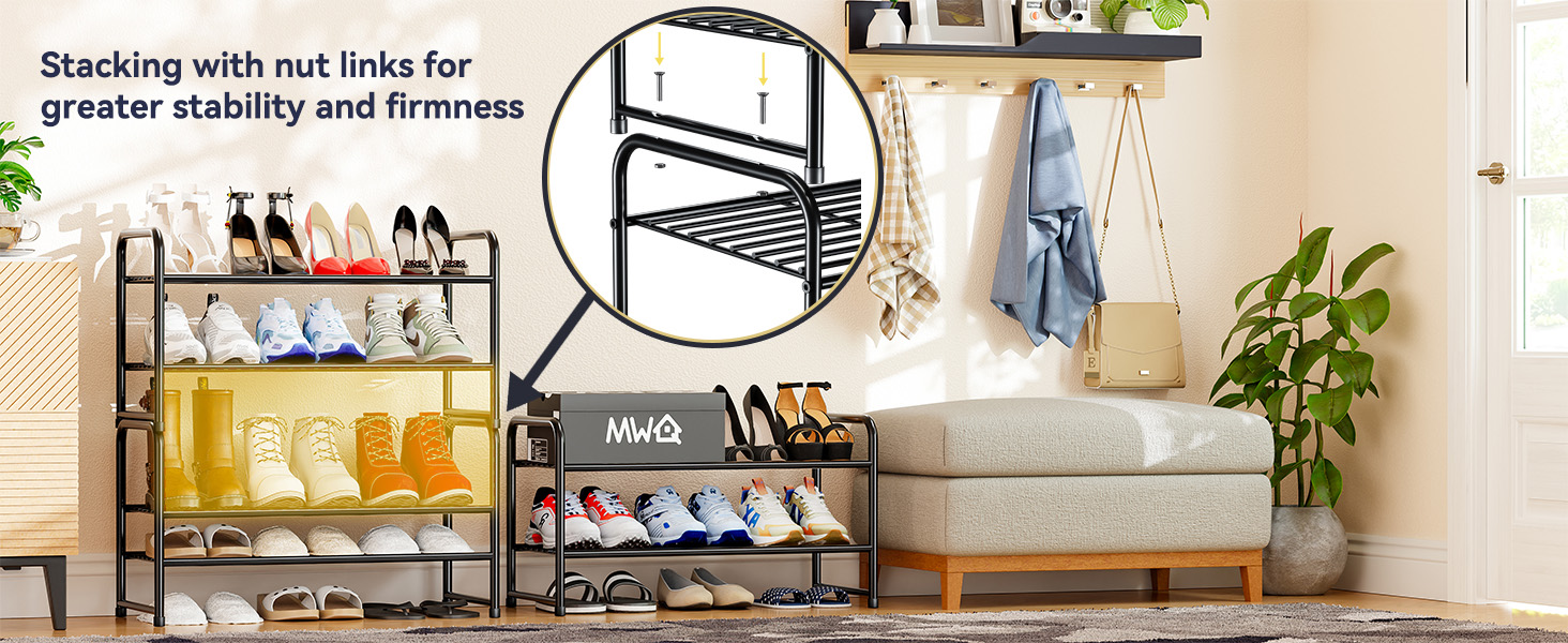 2 tier shoe rack