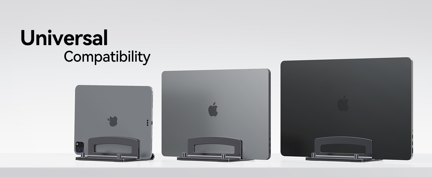 Adjustable vertical laptop stand,suitable for laptops with thickness from 0.59 inches to 1.3 inches