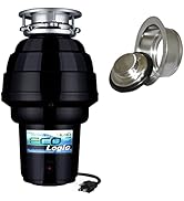Eco Logic EL-10-DS-BN 10 Designer Series Food Waste Disposer with Brushed Nickel Sink Flange, 1-1...