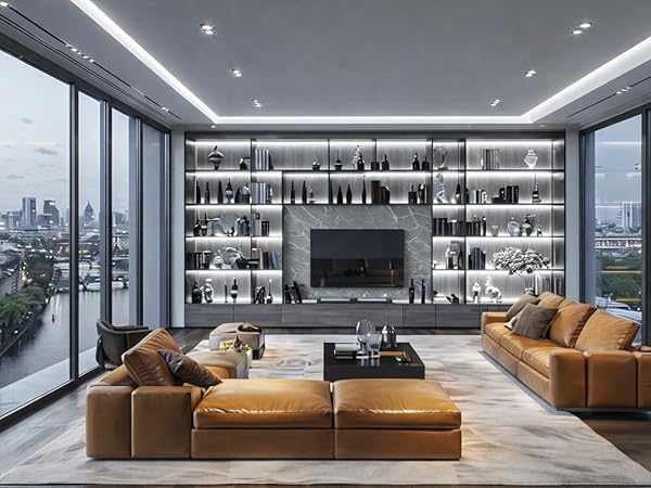 UVTaoYuan Strip Light is used for living room TV background and TV cabinet decoration