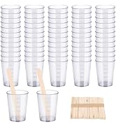 Gartful Resin Mixing Cups and Sticks, 110 Packs Epoxy Measuring Cups Kit - 60PCS 50ml Disposable ...