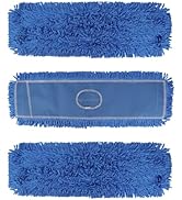 24 Inch Dust Mop Head: Replacement Medium Washable Commercial Mop Head - Sweeper and Janitorial D...